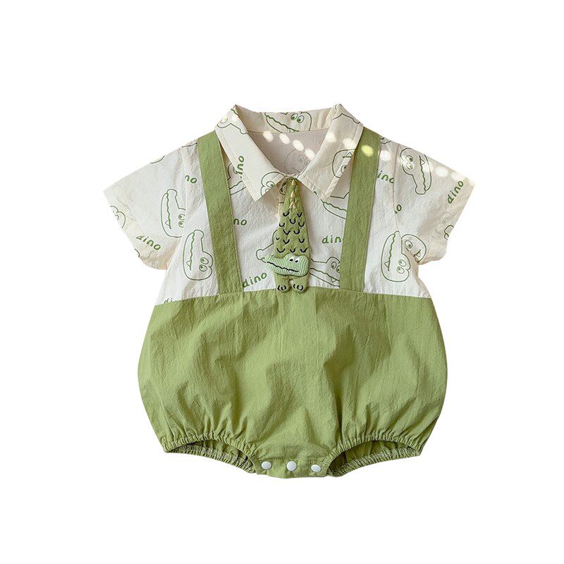 连体衣婴儿夏季男宝宝夏装超萌可爱动物哈衣洋气婴幼儿外出服夏天