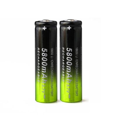 3.7V 5800mAh 18650 Lithium Batteries Rechargeable Green+bla