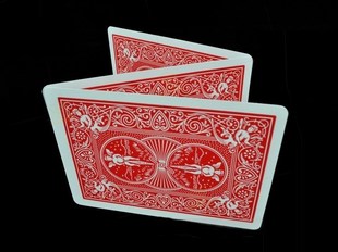 1 Deck Bicycle Double Red/Blue Back No Face Playing Cards G