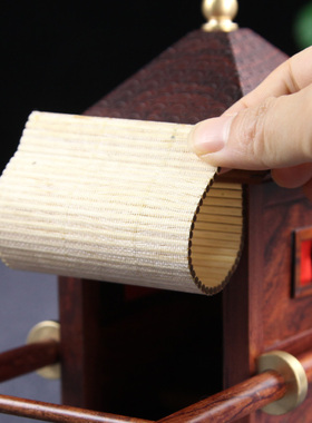 红木雕刻工e艺品摆件红酸枝小花轿装饰品客厅摆设小装饰品商物礼