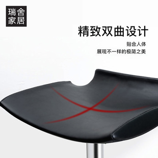 现代简约吧椅升降家用轻奢吧台椅餐厅旋转高脚凳椅子极简吧台凳子