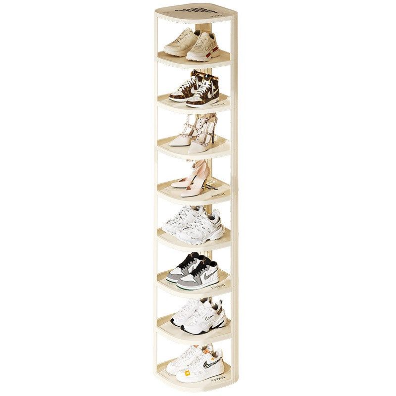 鞋架家用门口多层小型窄款简易入户门墙角三角鞋架宿舍塑料省空间