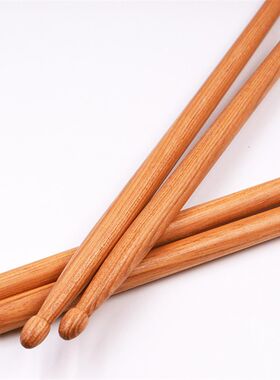 架子鼓鼓棒5A 山核n桃木鼓棒 小军鼓练习鼓鼓槌专业打鼓棒 可印字
