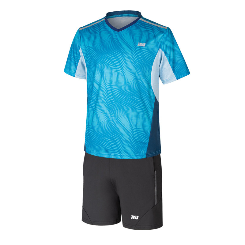 2021夏新款羽毛球服女裙裤套装速干短袖修身韩版圆领网球运动服男