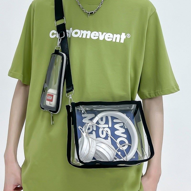 pvc透明挎包男高级感小众潮流夏天斜挎包男款时尚洗漱单肩包女潮,箱包皮具/热销女包/男包,男士包袋,淘宝优惠券,粉丝福利购,淘宝优惠卷