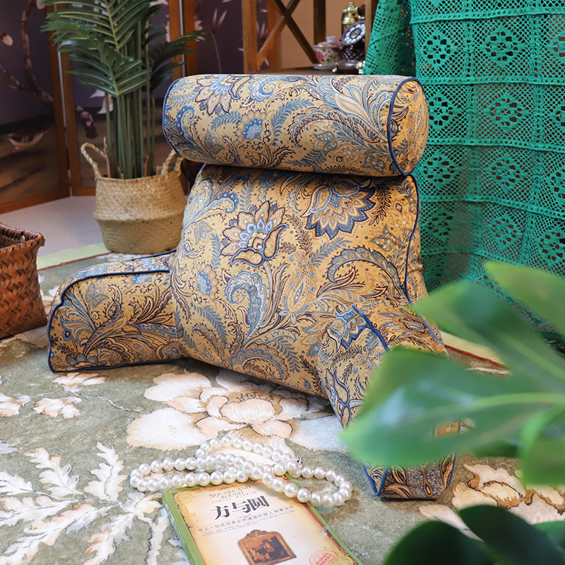 美式床头靠枕圆柱颈枕护腰靠垫高级沙发飘窗老人孕妇大靠背垫软包,居家布艺,床头靠垫,淘宝优惠券,粉丝福利购,淘宝优惠卷