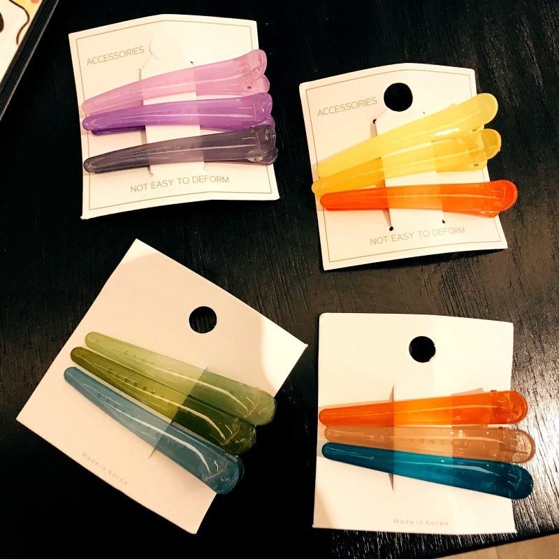 A group of 3 refreshing colorful jelly color sweet girl hair