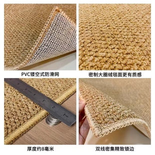 亚麻垫子进门脚垫客厅房 地垫入户门垫仿剑麻入户门地w毯门口日式