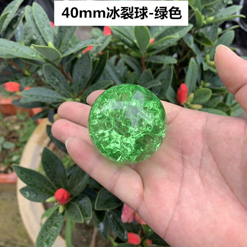 小众高货玻璃球大号水晶球彩色艺术玻璃球珠摆件转运透明珠弹珠客