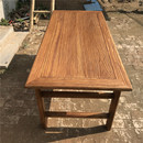 复古餐桌椅风化门板禅意功夫泡茶桌家用长条凳 老榆木茶桌实木中式
