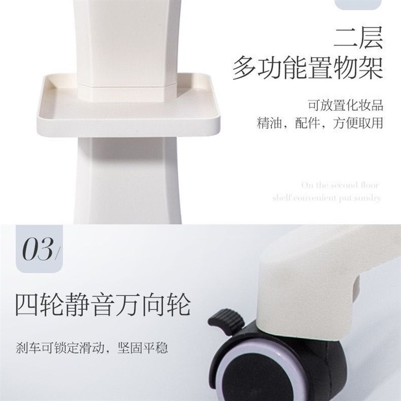 美容推车美容院移动置物架小气泡底座线雕水光仪台式小推车