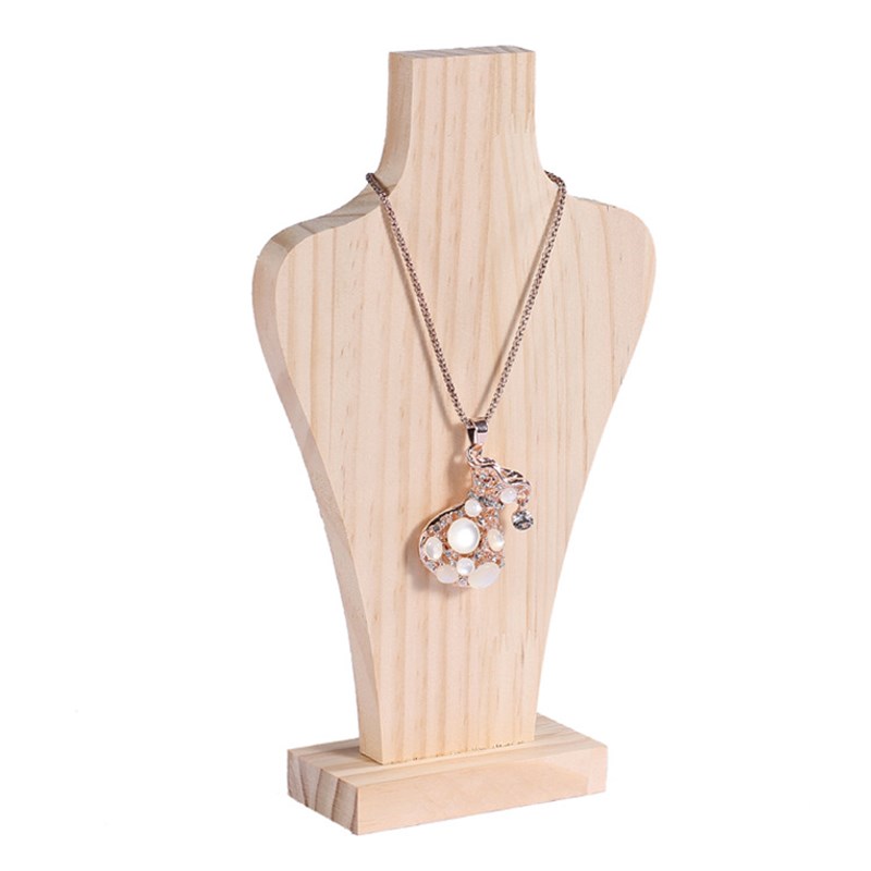 原木项链首饰架珠宝柜台展示架 简易木制饰品收纳展Z示道具摆台