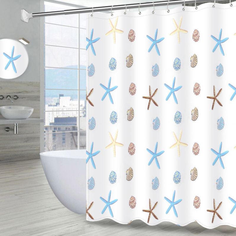 推荐The bathroom shower curtain checkered PEVA Environmental