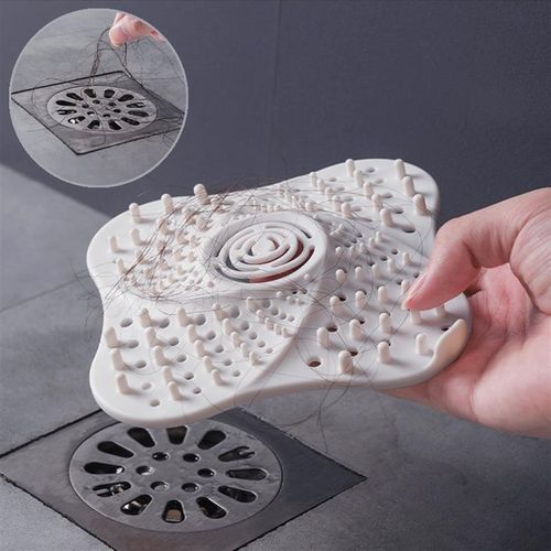 Square Shower Floor Drain Cover Anti blocking Hair Catcher