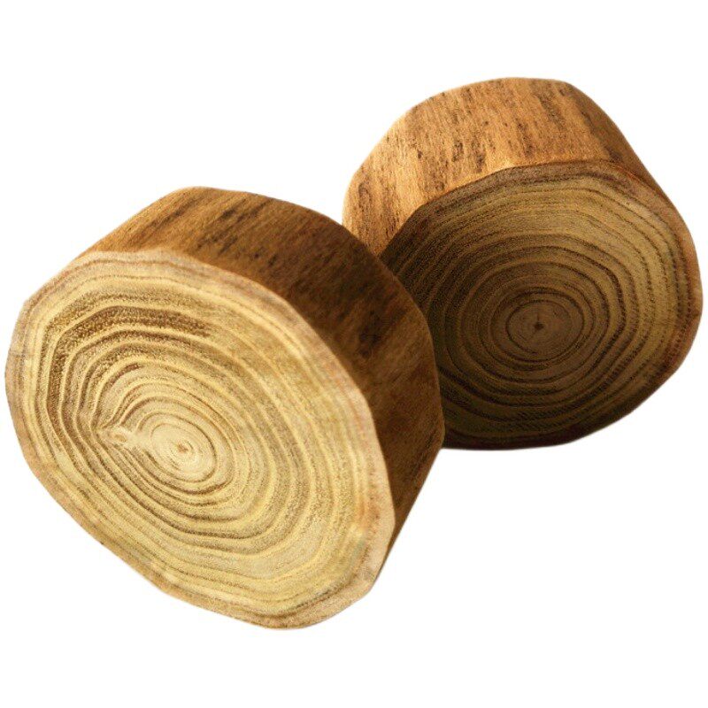 刺槐树去皮年轮木桩 深色硬木原木片年轮木片 diy圆木片摆件