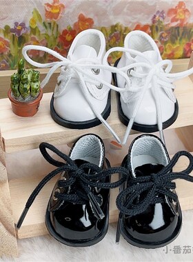 娃鞋20cm厘米棉花娃娃鞋子系带皮鞋玩具L公仔小靴子休闲鞋玩偶配