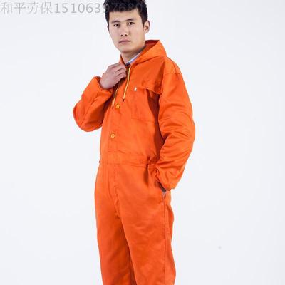 l防服体连帽工j连作打服磨透气防岩棉防玻璃纤维防护衣长版喷