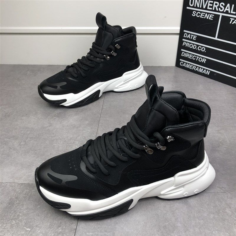 冬季高帮加绒保暖厚底运动休闲鞋韩版百搭增高老爹鞋网红潮流男鞋,流行男鞋,高帮鞋,淘宝优惠券,粉丝福利购,淘宝优惠卷