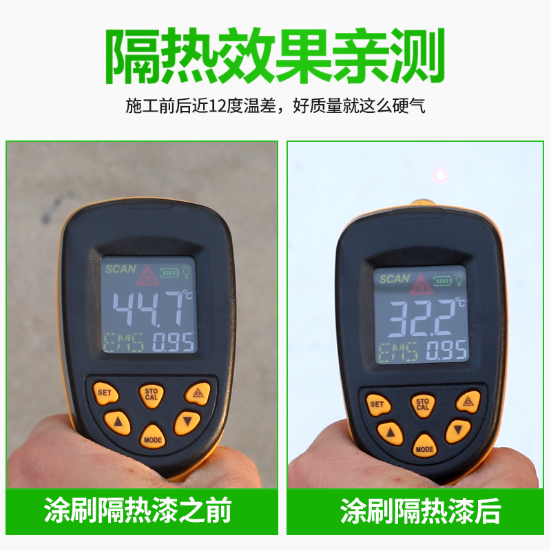 隔热防水涂料纳米反射物理降温阳台屋顶彩钢瓦水性防晒隔热漆