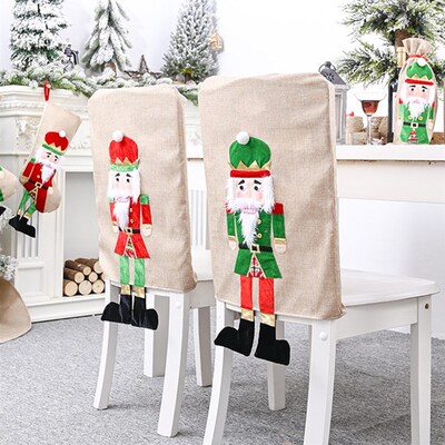 Christmas Chair Cover Stool Back Non-woven Fabric Cover Fest