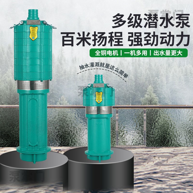 新款家用正品小老鼠抽水水泵农用潜水泵标准220v高压水泵380v三相
