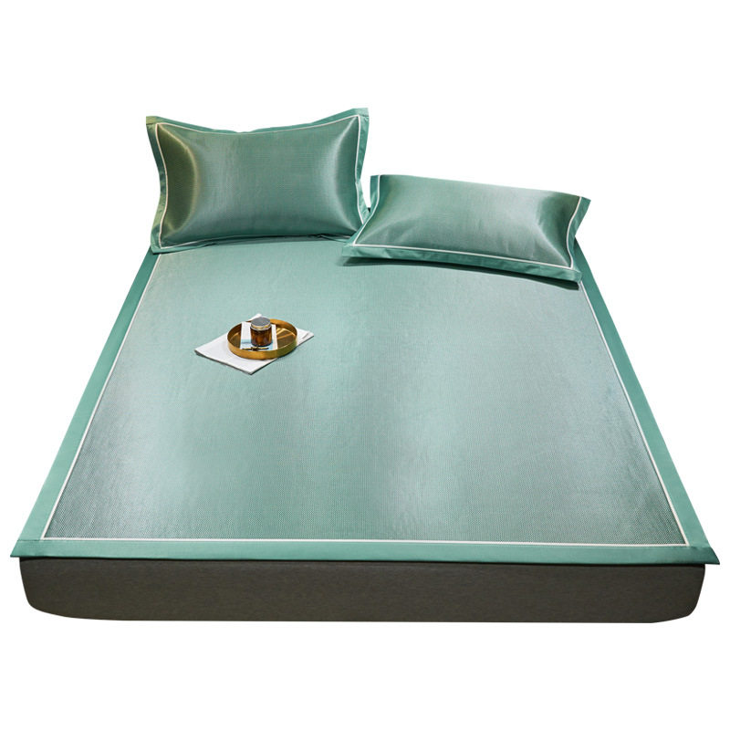 夏季冰丝凉席可g水洗2022新款三件套床单家用折叠婴儿可用席子床