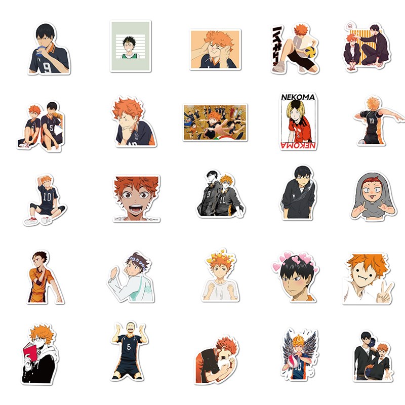 50pcs Haikyuu!! Graffiti Stickers Volleyball Japanese Anime