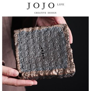 PD·紫泉澗·鎏金鐵釉粗陶壺承儲水干泡臺壺墊 JOJO& x27;S