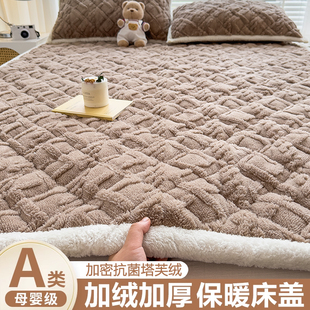 A类抗菌塔芙绒床盖秋冬季床垫软垫家G用褥子加厚保暖单人毛毯垫被
