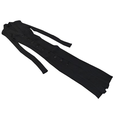 春季连衣裙女针织裙长款修身长裙通勤纯色打底单排扣V领长袖开衫