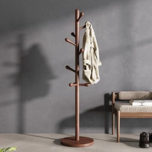 衣帽架落地式实木挂衣架家用卧室放衣架子网红简易室内晾衣挂包架