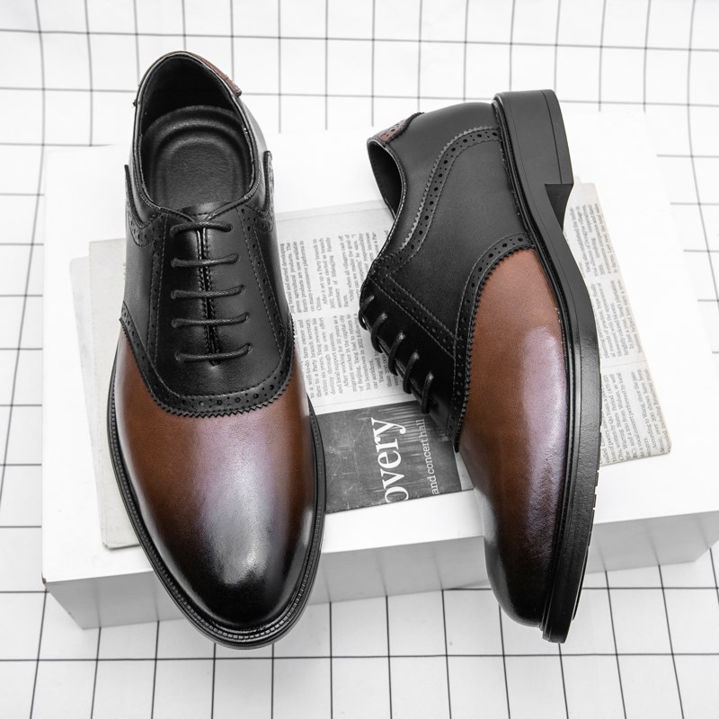 影楼婚纱拍照男士皮鞋英伦尖头韩版潮流商务休闲鞋舞台演出鞋37码