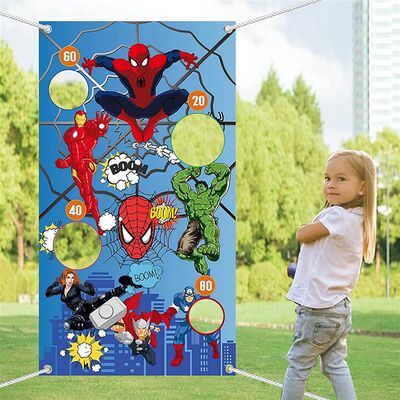 速发Superhero Bean Bag Toss Game-Throwing Carnival Game Bann