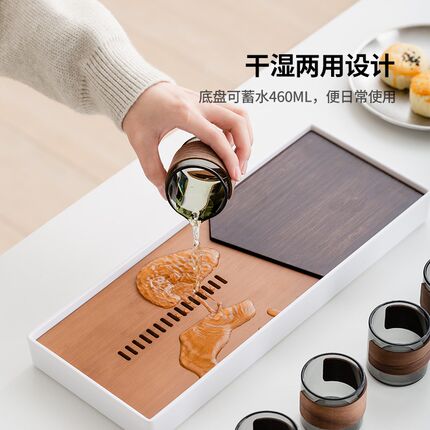玻璃自动茶具套装家用轻奢高档懒人泡茶神器防烫泡茶专用泡茶壶