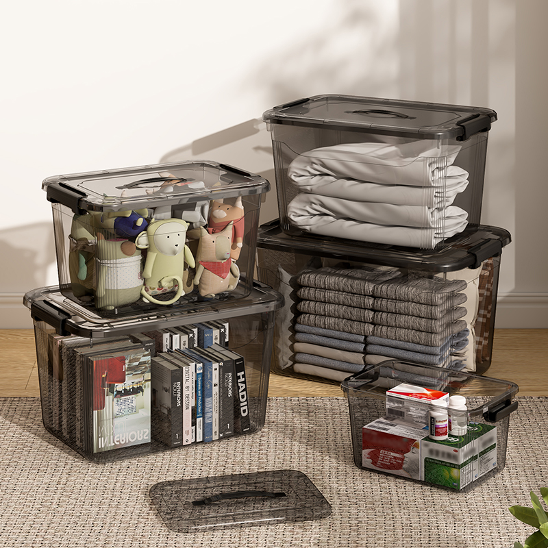 推荐Large plastic storage box moving boxes packing quilt Sto