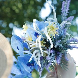 Wedding Fake Bouquet Flower Lavender Artificial Elegant 推荐