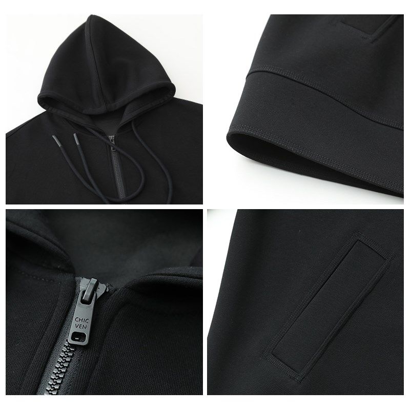 CV大码女装重工艺宽松休闲连帽廓形卫衣开衫外套中长款春秋季胖mm,女装/女士精品,常规大码外套,淘宝优惠券,粉丝福利购,淘宝优惠卷