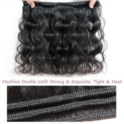 Brazilian Body Wave 13x4 Lace Frontal Closure with Bundle Hu