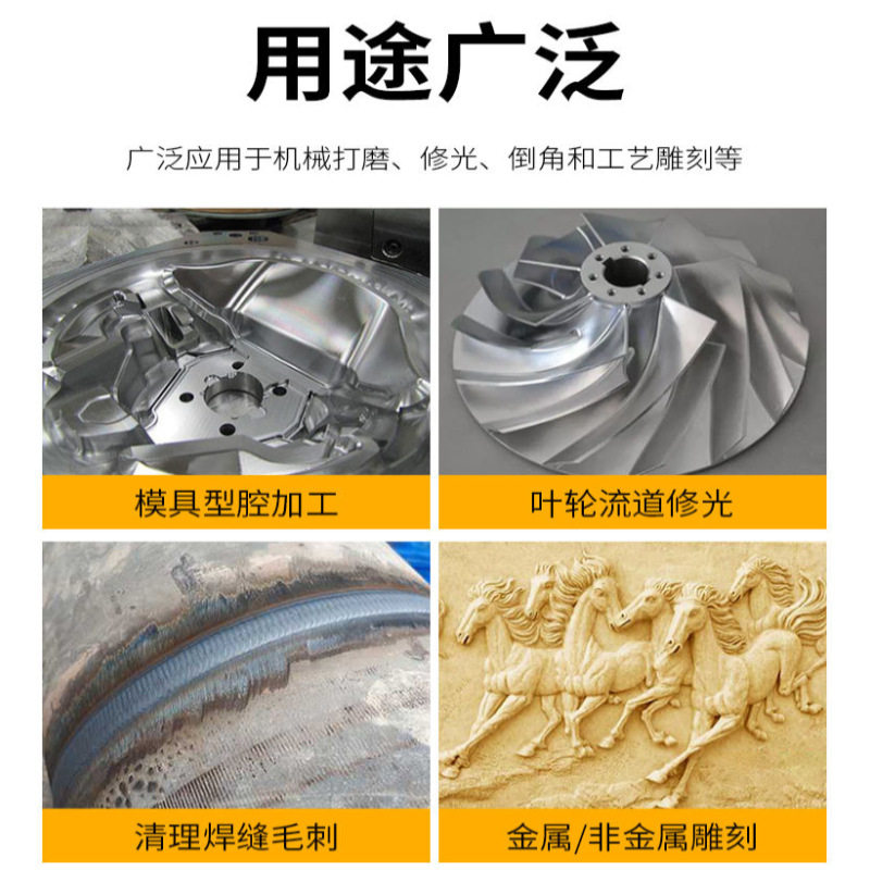 10支装双水槽旋转锉刀磨头 6×12mEm硬质合金 钨钢磨头 旋转锉铣