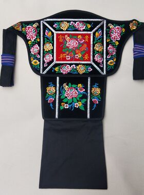 少数民族老式传统绣花婴儿背扇背带刺绣背扇云南小T孩背被巾后背