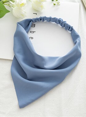 小众高货New turban solid color hair accessories macaron elas