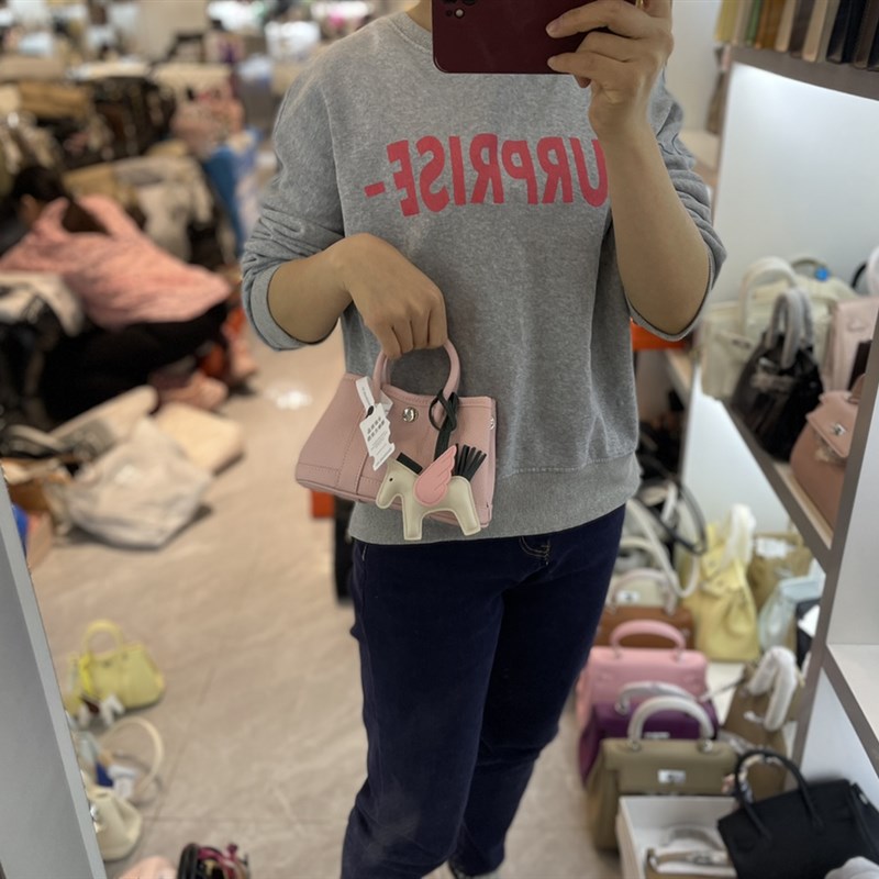 小号挂件花园包时尚手提女包2025新款洋气潮R流单肩斜挎包小包