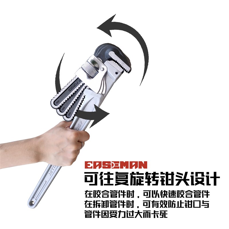 管钳子水管扳手快速管钳日本进z口两用多功能万用水暖管子钳喉钳