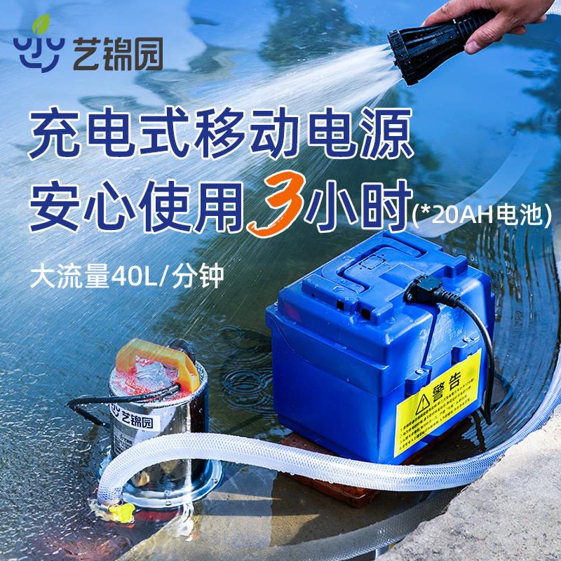 式水泵高压潜流泵12v2v4电动大L水量高扬程农用灌溉抽