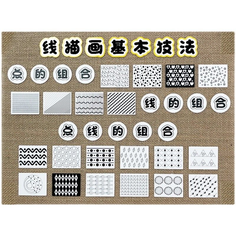 幼儿园置创装饰线描画小学域题墙面班级j布环美工区主区角教室材