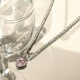 Women Pink Heart Lovers Necklace 推荐 Rhinestione Pendant for