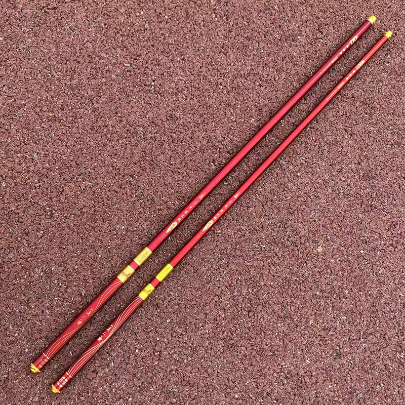 美人鱼鱼竿超轻红色黑大坑特v作5.4高碳钓鱼竿手杆6.3米竞技鲢鳙