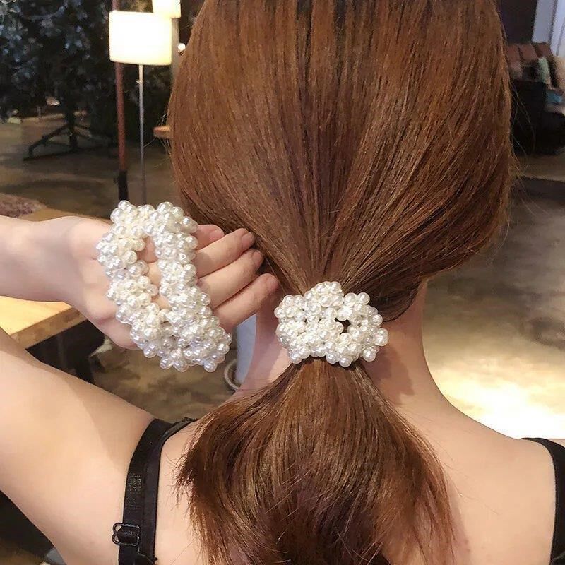 爆款!发绳珠珠发圈甜美头饰森系头绳少女橡皮筋扎头发网红饰