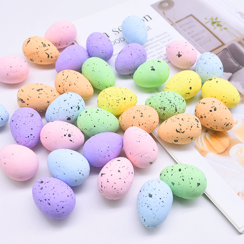 推荐20/50Pcs Foam Easter Eggs Happy Easter Decorations Paint-封面