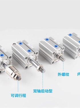 ATQ12亚德客单动气缸ATQ16/20/25/32/40/50/63/80X10X20X30X40-SB